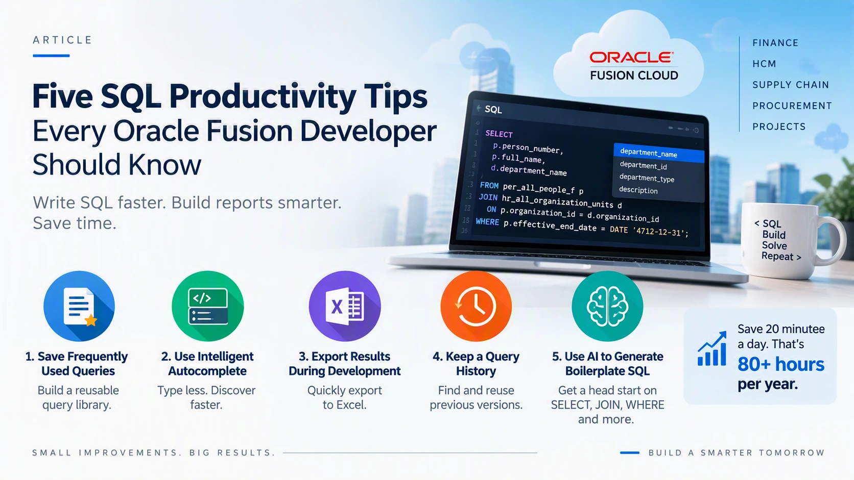 Five SQL Productivity Tips Every Oracle Fusion Developer Should Know